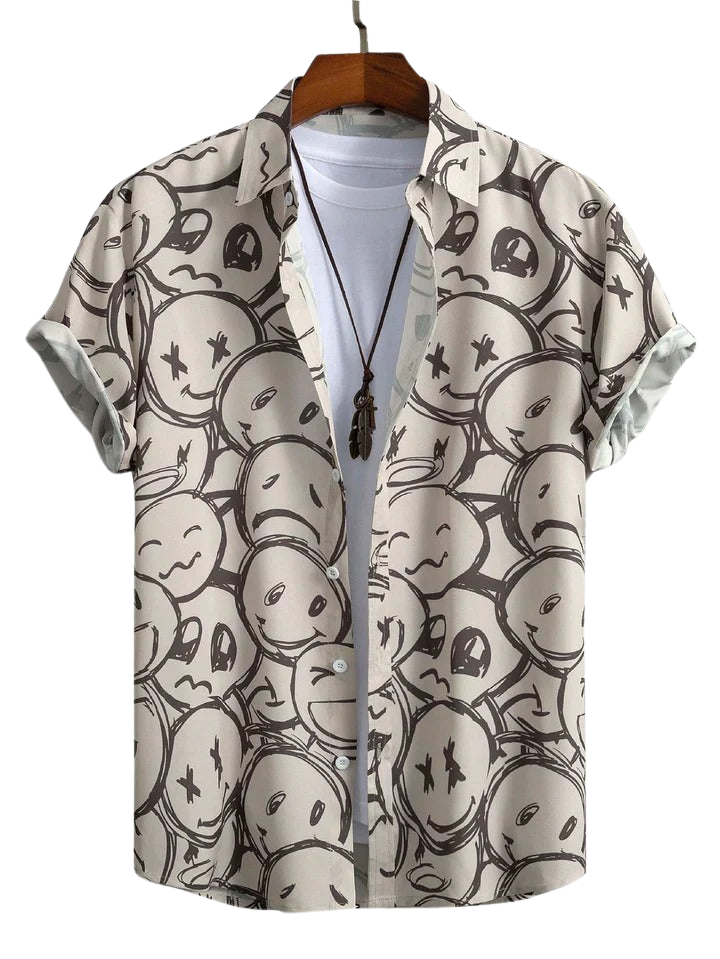 Men's Short Sleeve Textured Shirt