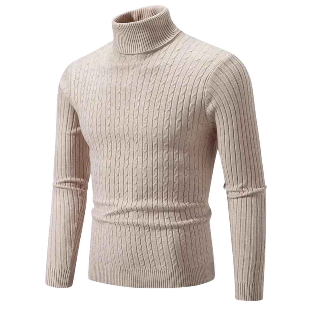 Men's Fitted Turtleneck Sweater