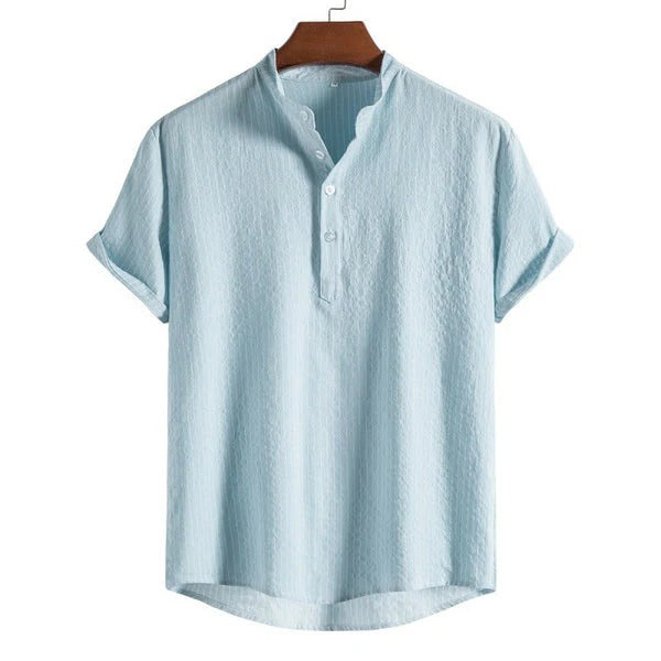Men's Short Sleeve Striped Polo Shirt