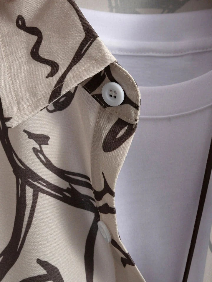 Men's Short Sleeve Textured Shirt