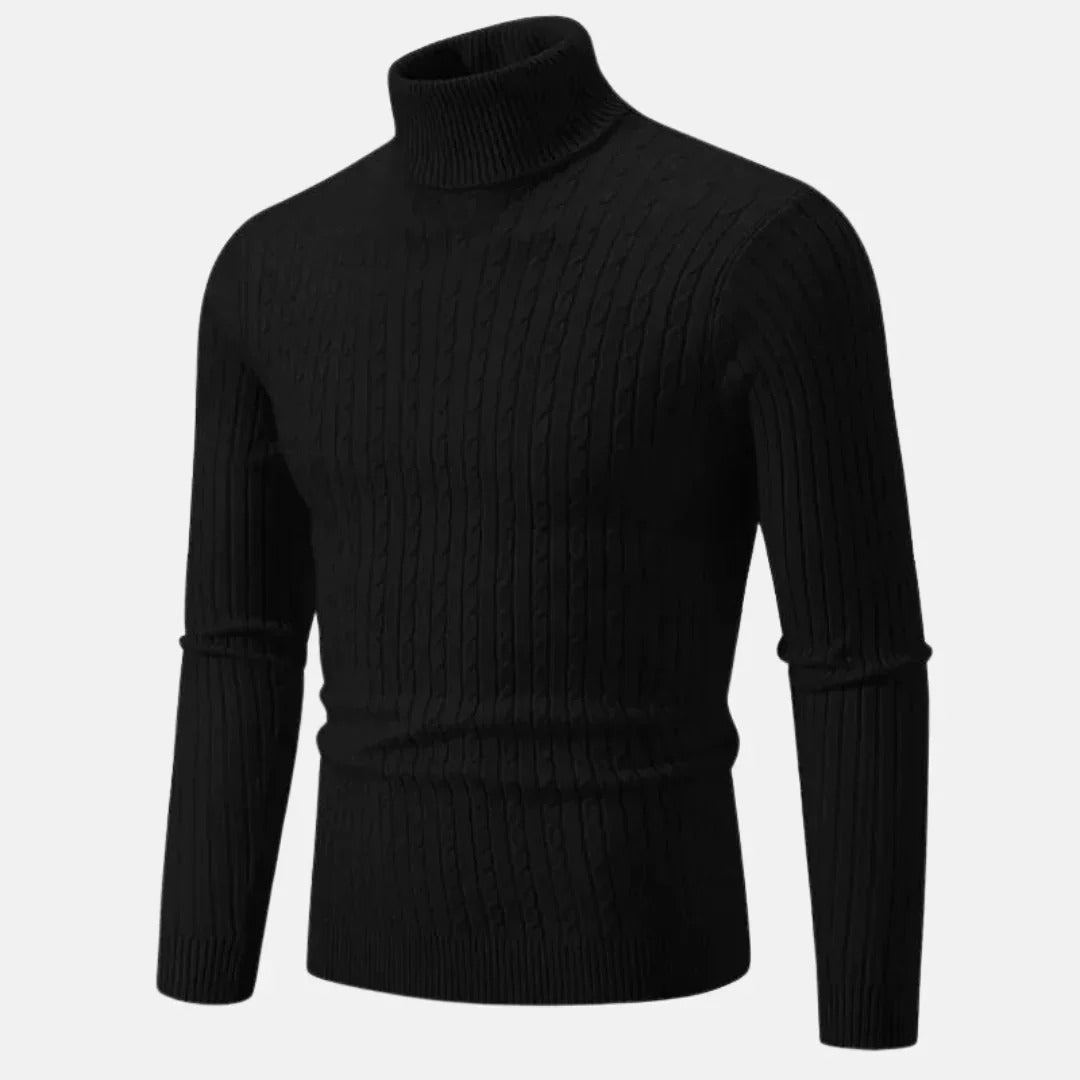 Men's Fitted Turtleneck Sweater