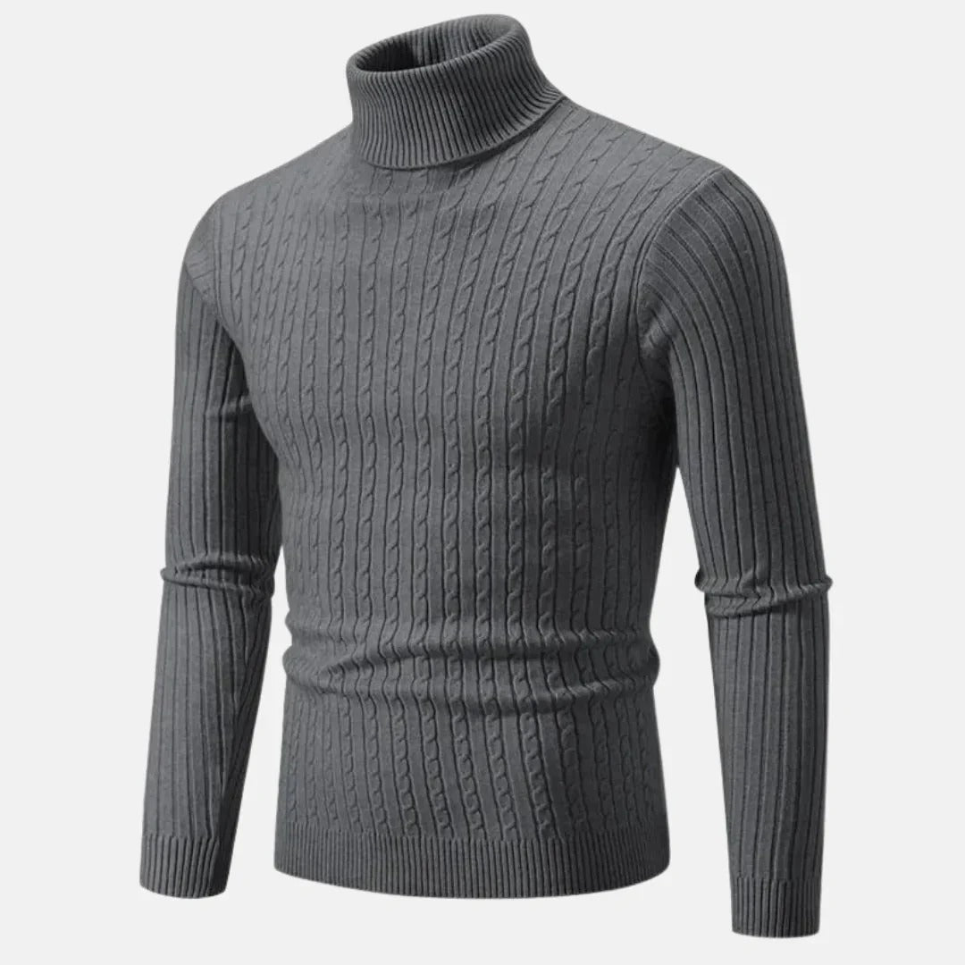 Men's Fitted Turtleneck Sweater