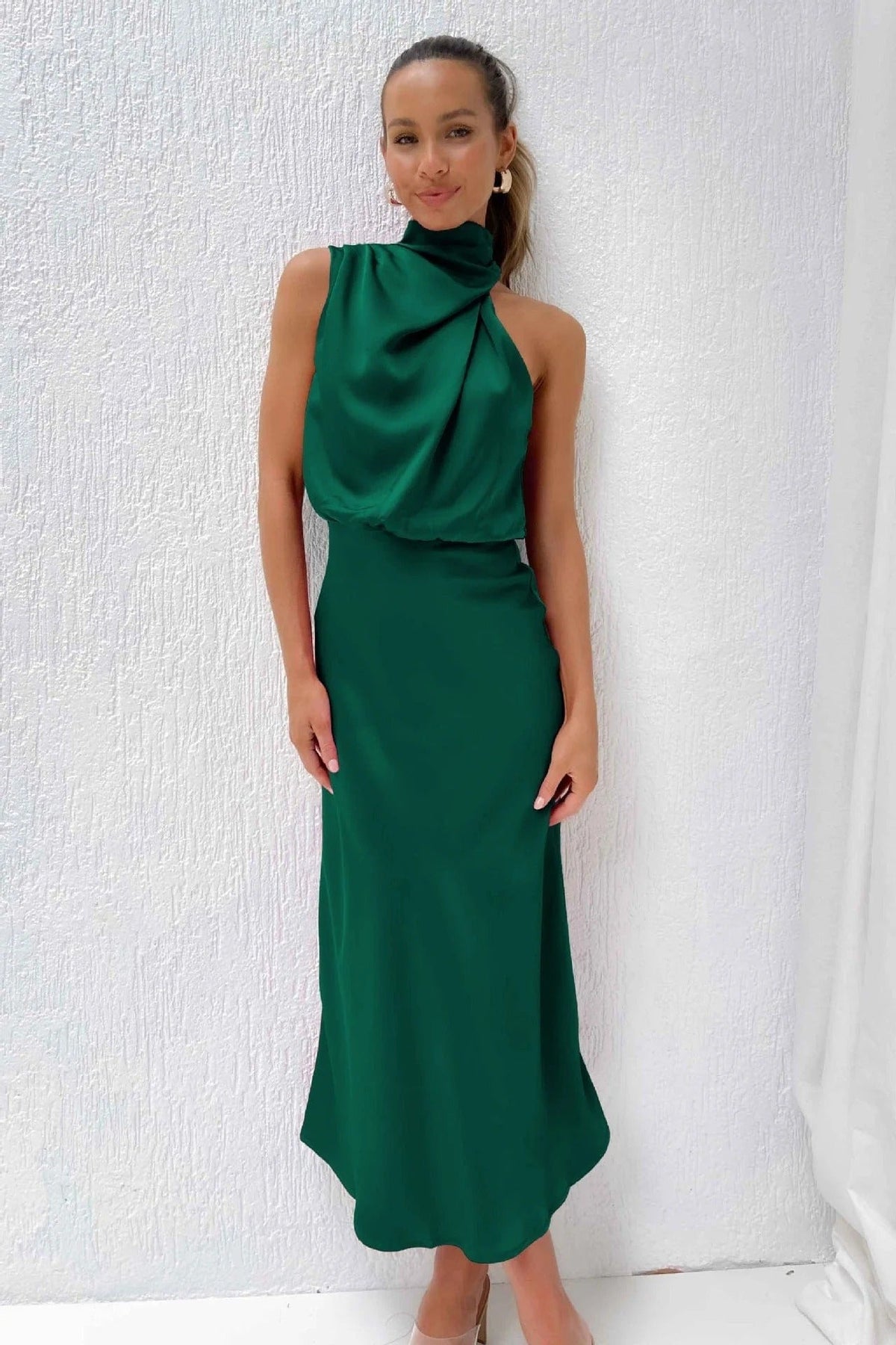 Women's Sleeveless Wrap Maxi Dress