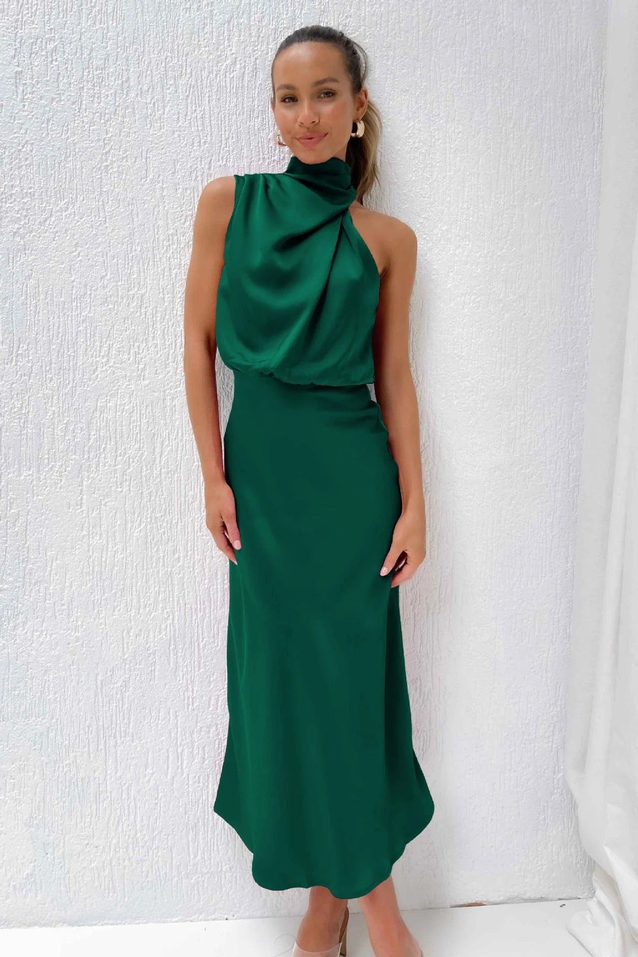 Women's Sleeveless Wrap Maxi Dress