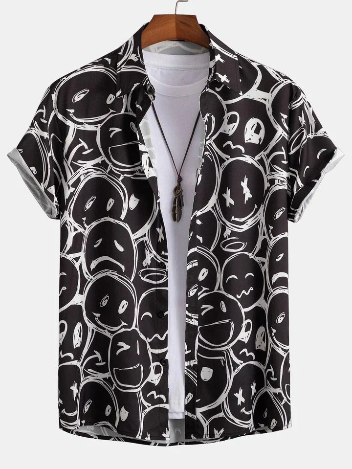 Men's Short Sleeve Textured Shirt