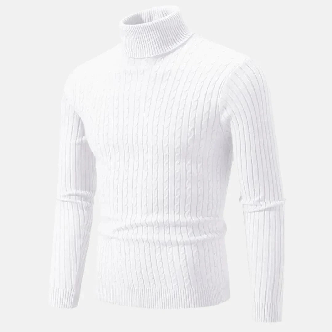 Men's Fitted Turtleneck Sweater